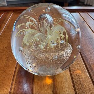 Vintage Art Glass Paperweight Sphere